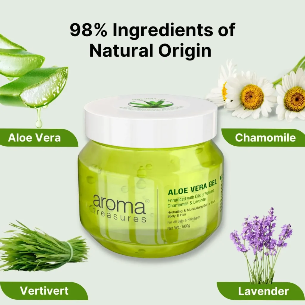 Aroma Treasures Aloe Vera Gel for Face, Skin, Body & Hair