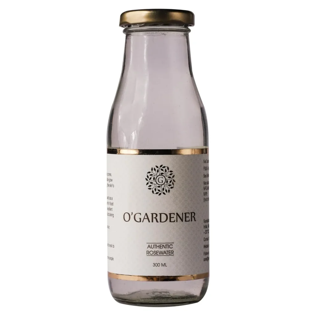 O'GARDENER Edible Pure & Natural Rose Water एक उच्च गुणवत्ता का, प्राकृतिक गुलाब जल है, जिसे चेहरे की टोनिंग, Hydration और pH बैलेंस के लिए डिज़ाइन किया गया है। यह विशेष रूप से Large और Open Pores को Minimize करने में सहायक है और महिलाओं व पुरुषों दोनों के लिए उपयोगी है।