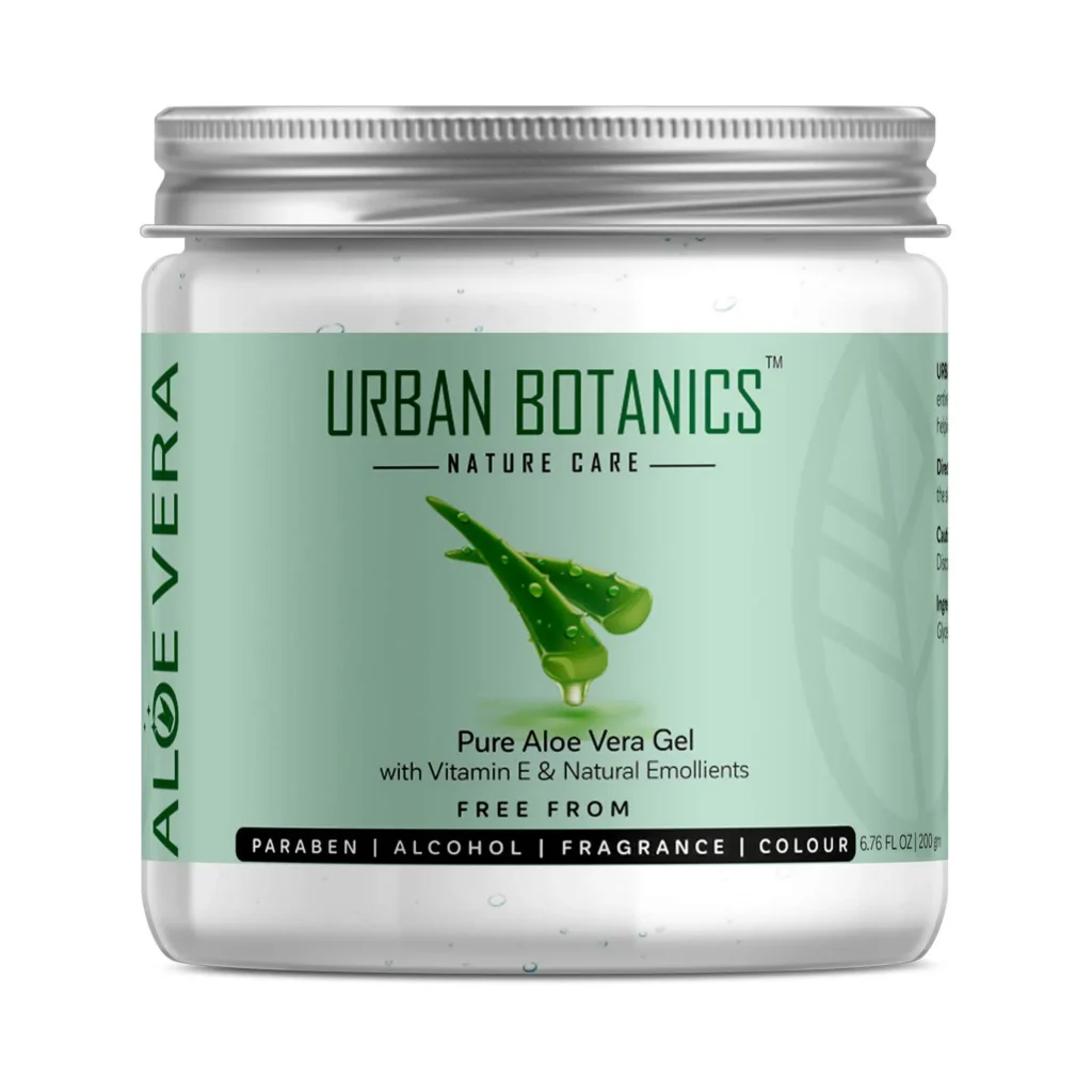 UrbanBotanics® Pure Aloe Vera Gel with Vitamin E & Natural Emollients (Paraben-Free)