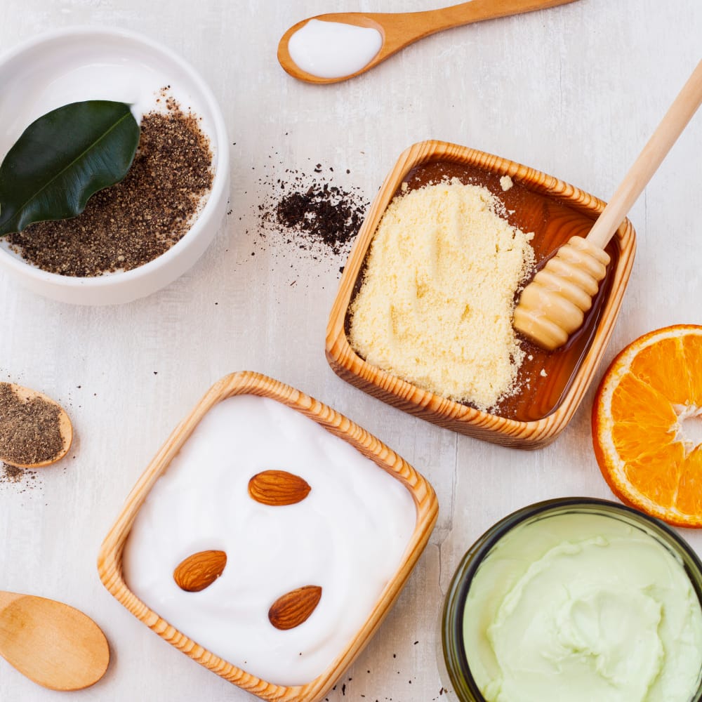 Organic lip care products with natural ingredients like shea butter and cocoa butter