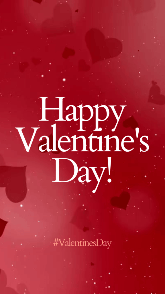 Red & White Cute Valentine's Day Mobile Video